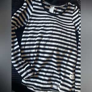 KPea - size 8 - black and white striped, long sleeve shirt - Used